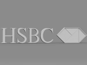 hsbc logo 3D Model