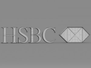 hsbc logo Modèle 3D