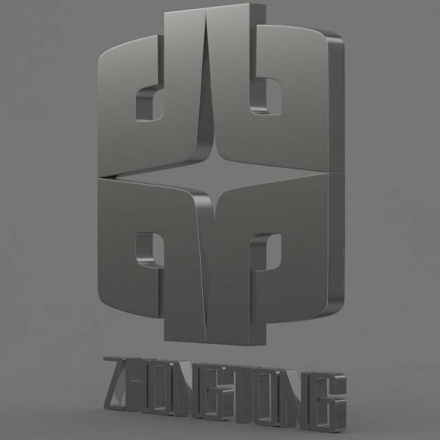 zhongtong logo 3D Model .c4d .max .obj .3ds .fbx .stl .blend 