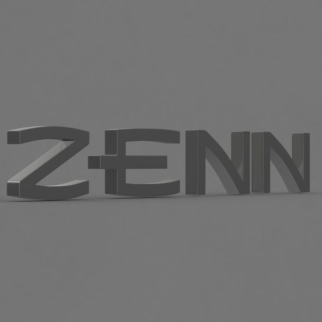 zenn logo 2 Modèle 3D .c4d .max .obj .3ds .fbx .stl .blend 