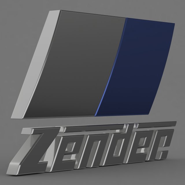 zender logo Modello 3D .c4d .max .obj .3ds .fbx .stl .blend 