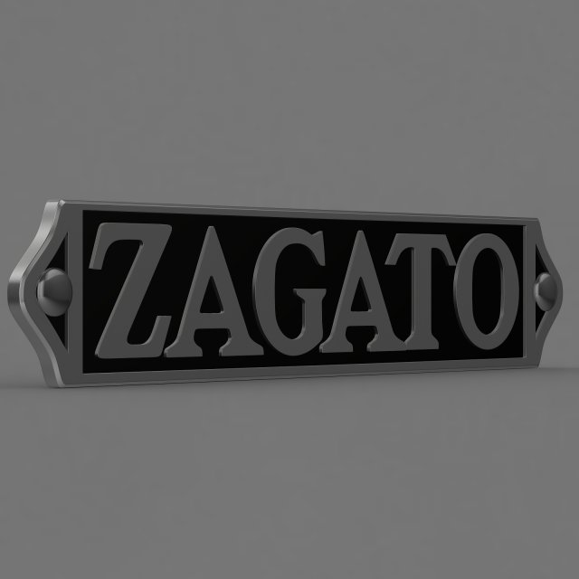 zagato logo 2 3D मॉडल .c4d .max .obj .3ds .fbx .stl .blend 