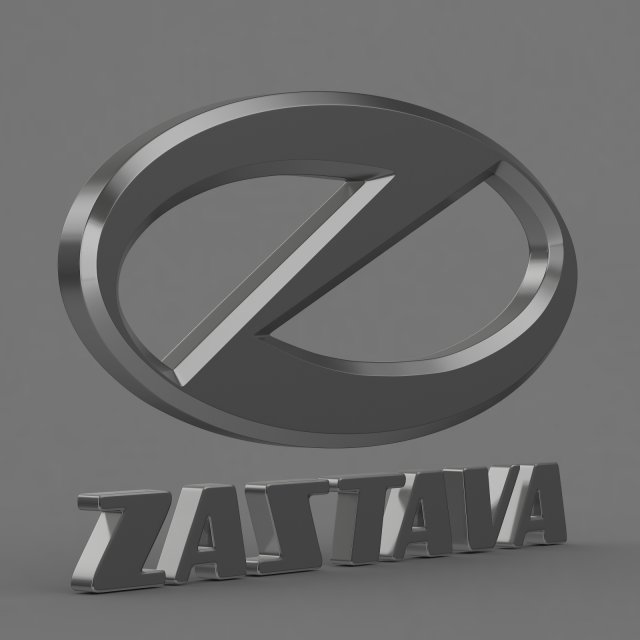 zastava logo Model 3D .c4d .max .obj .3ds .fbx .stl .blend 