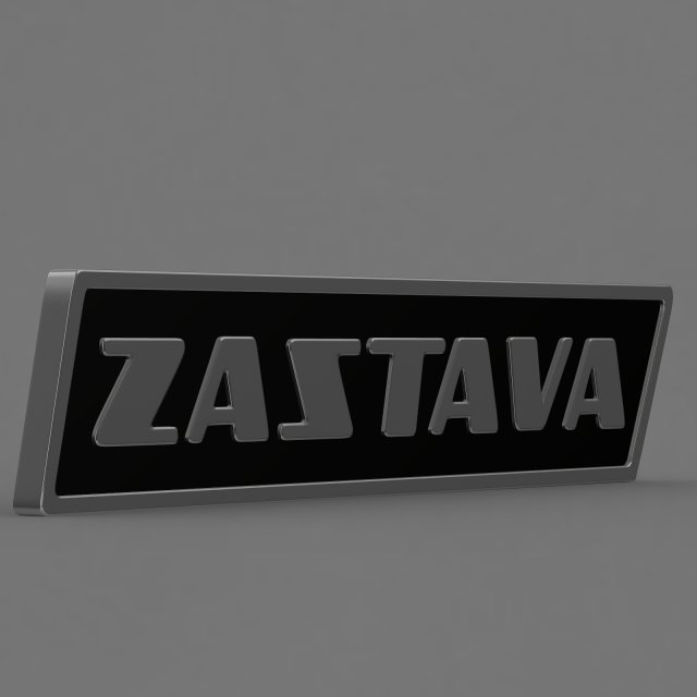 zastava logo 3 3D मॉडल .c4d .max .obj .3ds .fbx .stl .blend 