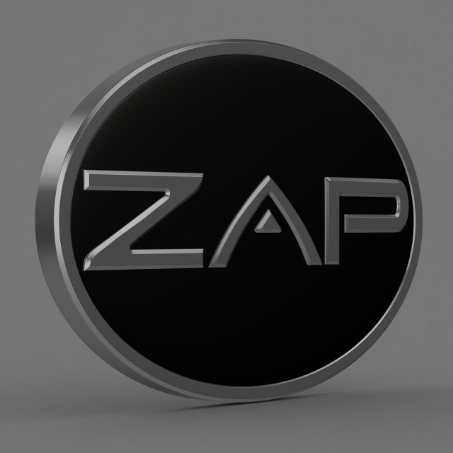 zap logo 2 3D Model .c4d .max .obj .3ds .fbx .stl .blend 