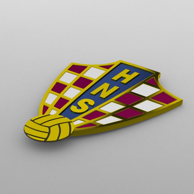 croatia logo 3D 모델 .c4d .max .obj .3ds .fbx .stl .blend 