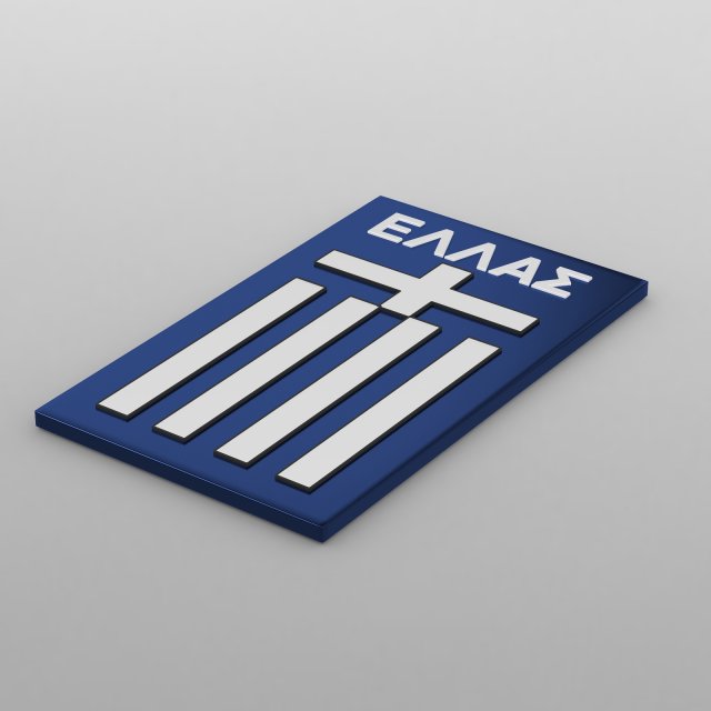 greece logo 3D Model .c4d .max .obj .3ds .fbx .stl .blend 