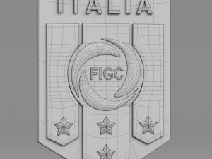 italia logo Model 3D