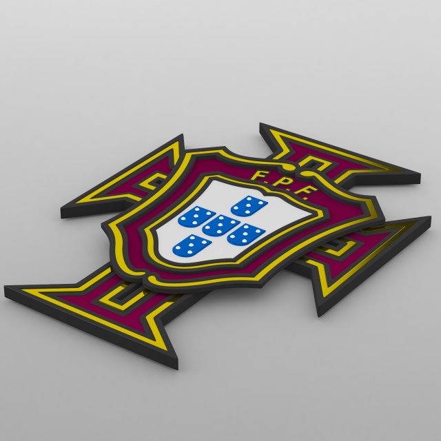 portugal logo 3D Model .c4d .max .obj .3ds .fbx .stl .blend 