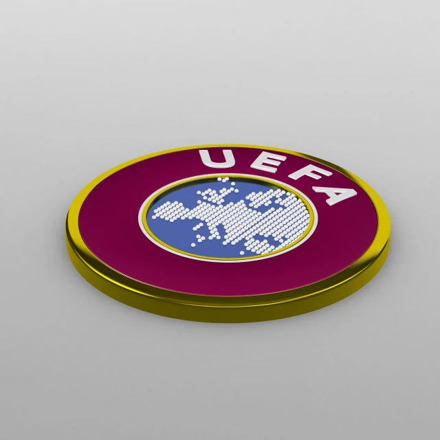 uefa logo 3D Model .c4d .max .obj .3ds .fbx .stl .blend 