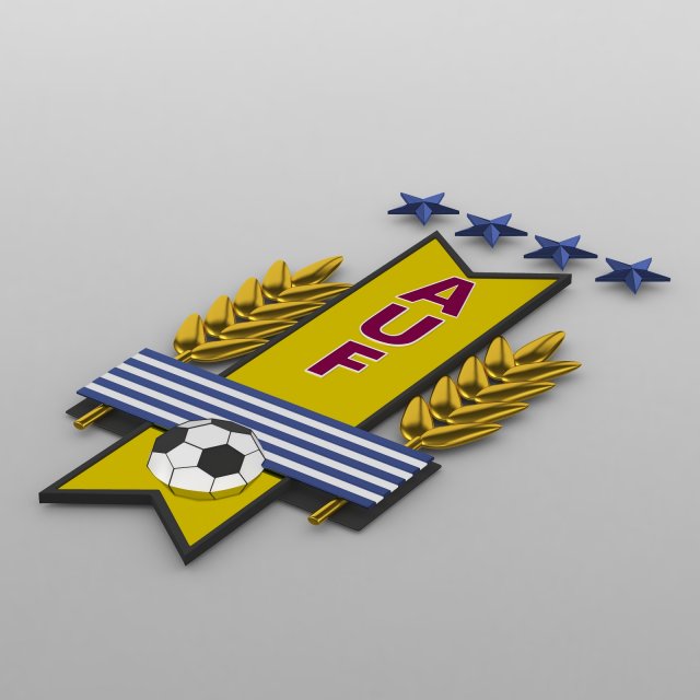 uruguay logo 3D Модель .c4d .max .obj .3ds .fbx .stl .blend 