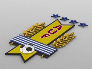 STL file URUGUAYAN SOCCER ASSOCIATION SHIELD (AUF)・3D printer