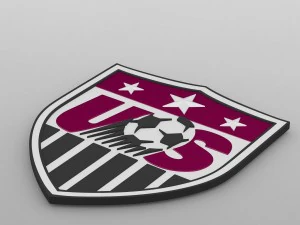 यूएसए लोगो 3D मॉडल