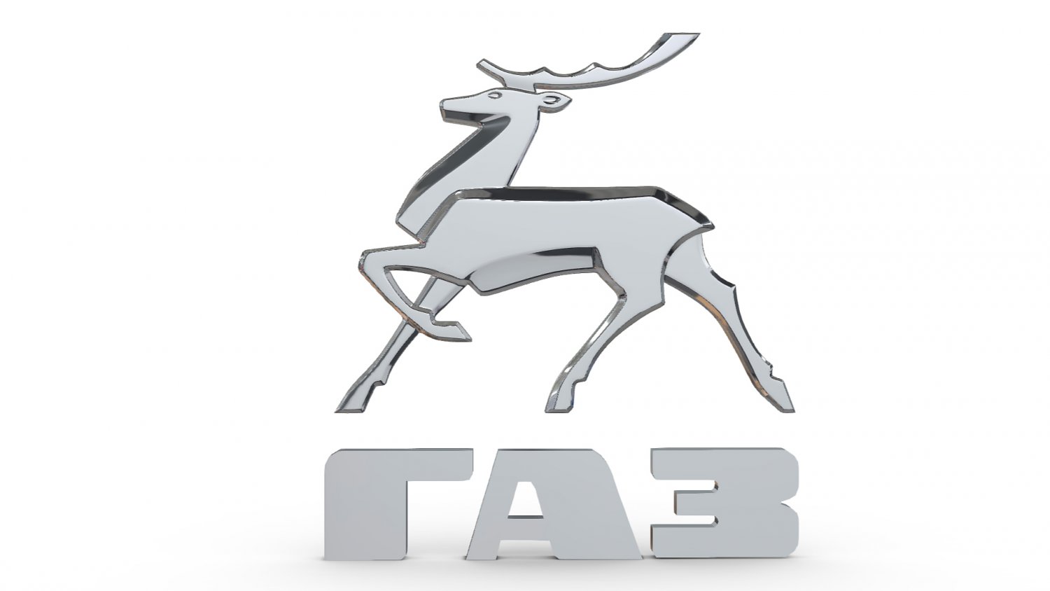 gaz logo 3d model in parts of auto 3dexport
