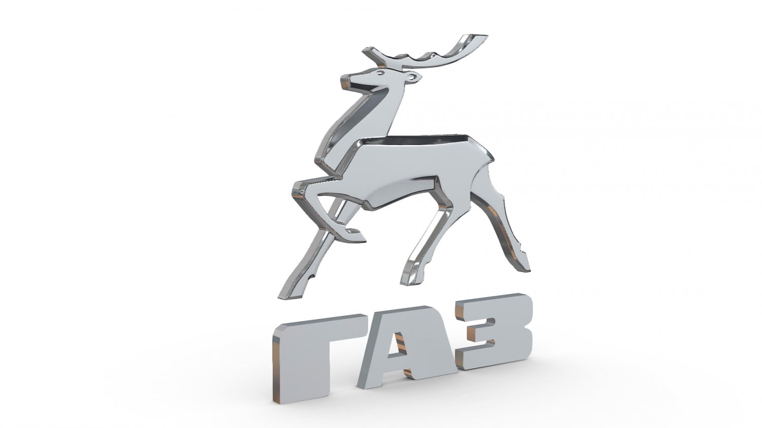 gaz logo 3d model in parts of auto 3dexport