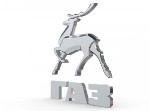 가스 로고 3D 모델