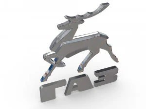 가스 로고 3D 모델