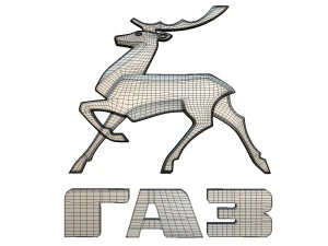 가스 로고 3D 모델