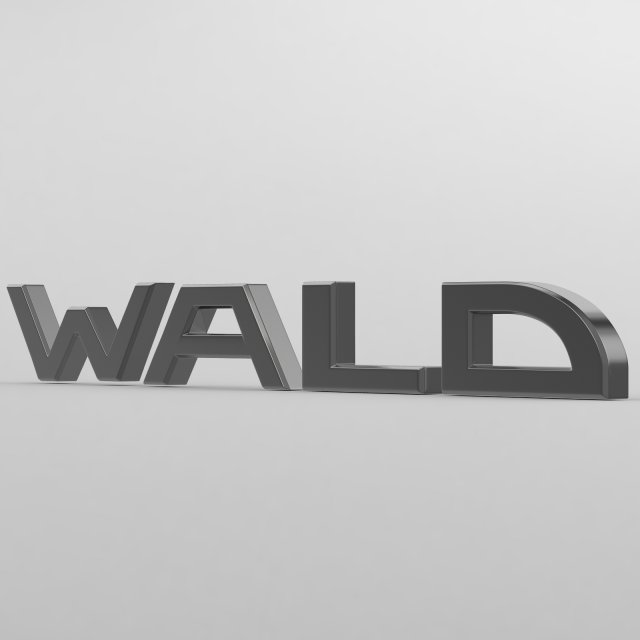 wald logo Modèle 3D .c4d .max .obj .3ds .fbx .stl .blend 