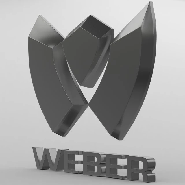weber logo 3D Model .c4d .max .obj .3ds .fbx .stl .blend 