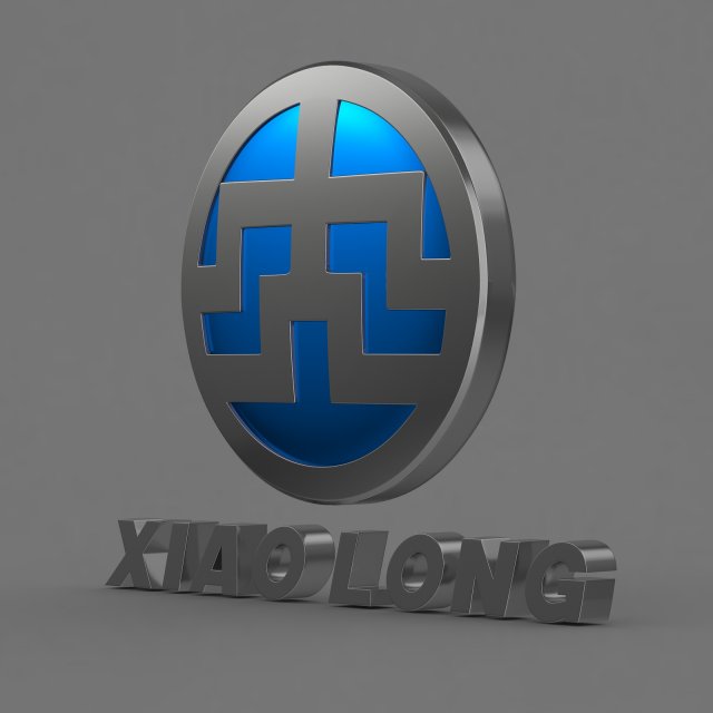 xiao long logo 3D Model .c4d .max .obj .3ds .fbx .stl .blend 