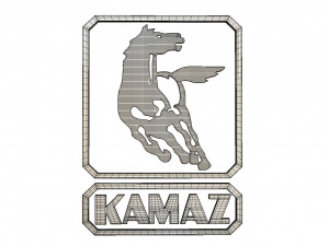kamaz logo 2 Model 3D