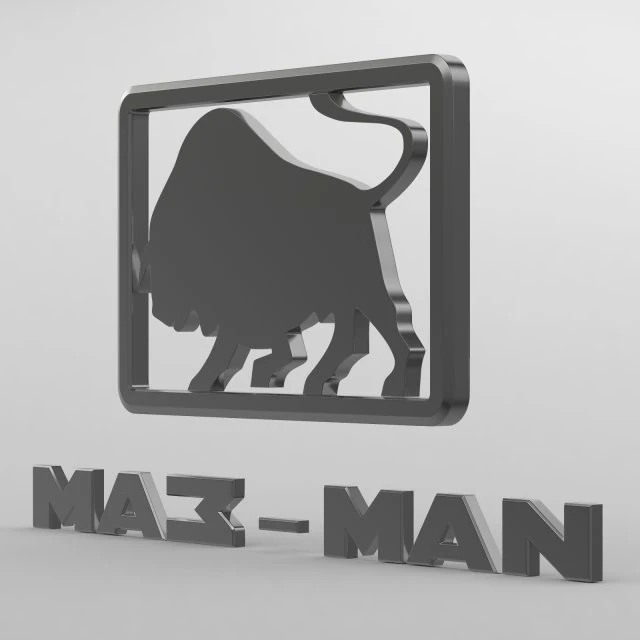 maz man logo 3D Model .c4d .max .obj .3ds .fbx .stl .blend 