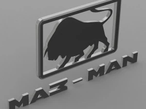 maz man logo 3D Model