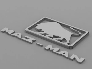 maz man logo 3D Model