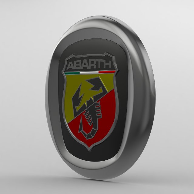 abarth logo 3 3D-Modell .c4d .max .obj .3ds .fbx .stl .blend 