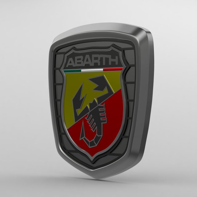 abarth logo 4 3D Модель .c4d .max .obj .3ds .fbx .stl .blend 