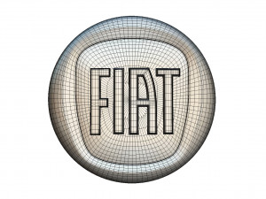 fiat logo 2 Model 3D