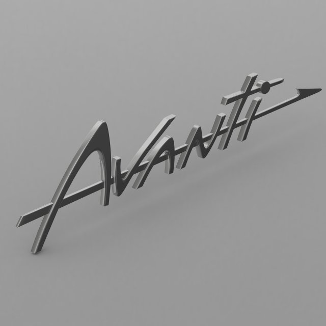 avanti logo 3Dモデル .c4d .max .obj .3ds .fbx .stl .blend