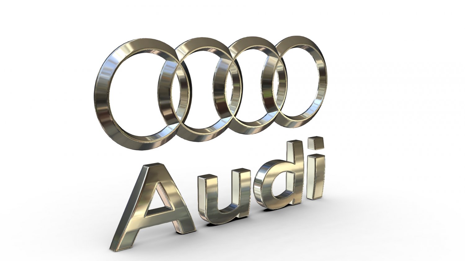AUDI Logo, 3D CAD Model Library