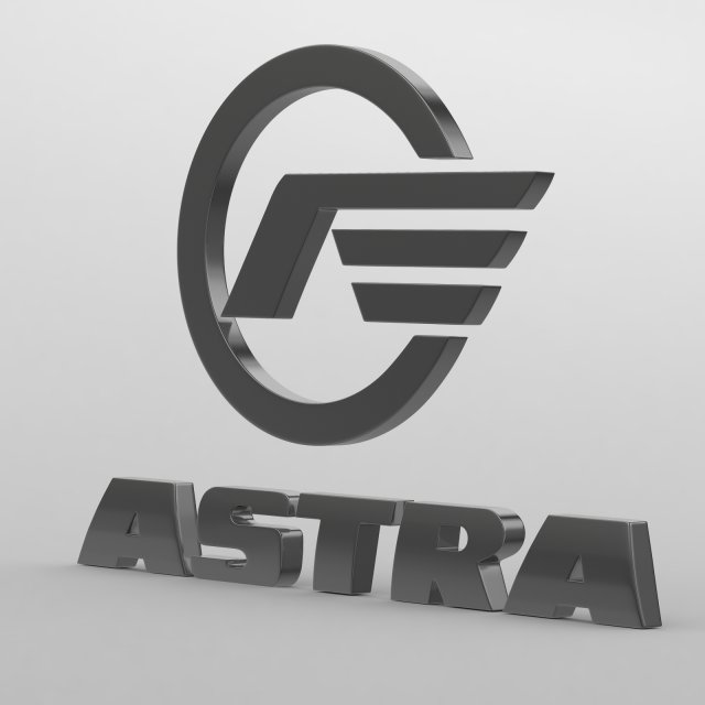 astra logo 3D Model .c4d .max .obj .3ds .fbx .stl .blend 