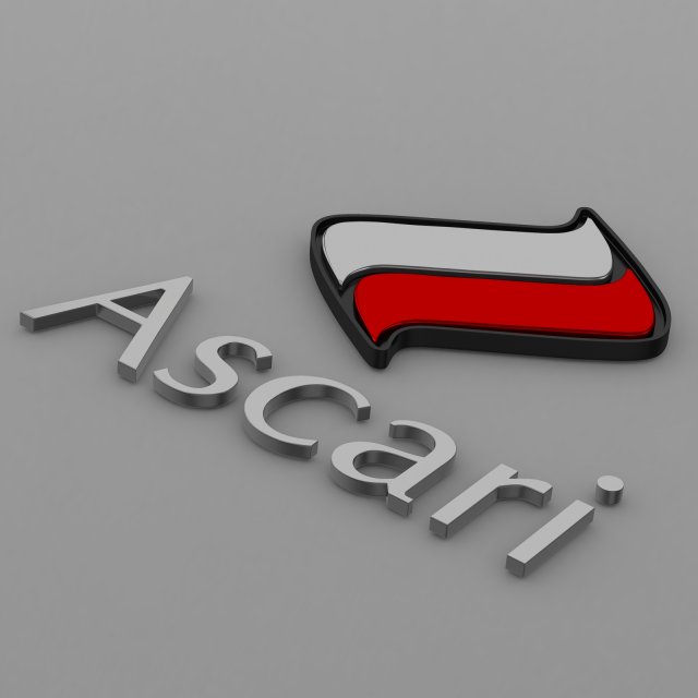 ascari logo 3D Model .c4d .max .obj .3ds .fbx .stl .blend 