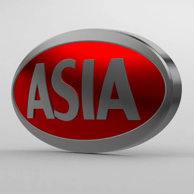 asia logo 3D Model .c4d .max .obj .3ds .fbx .stl .blend 
