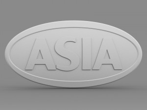 asia logo Modèle 3D