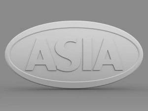 asia logo 3D Model