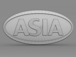 asia logo Modèle 3D
