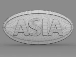 asia logo 3D Model