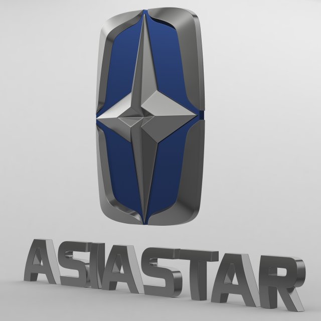 asiastar logo 3D Model .c4d .max .obj .3ds .fbx .stl .blend 