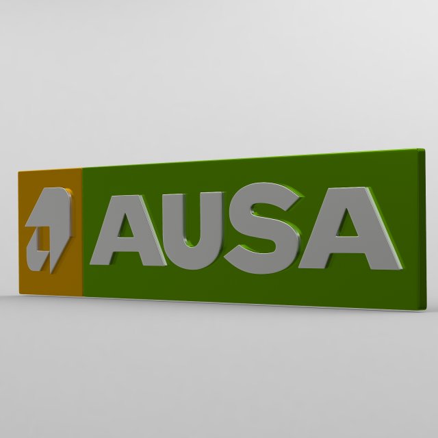 ausa logo 3D-Modell .c4d .max .obj .3ds .fbx .stl .blend 