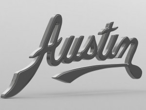 austin logo 3D मॉडल