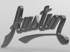 austin logo Modelo 3D