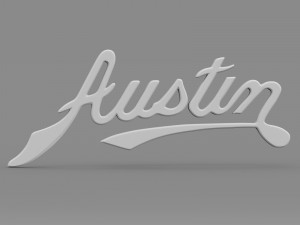 austin logo Modelo 3D