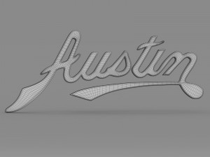 austin logo Modelo 3D