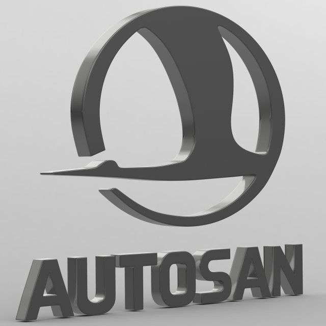 autosan logo Modelo 3D .c4d .max .obj .3ds .fbx .stl .blend 
