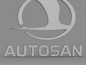 autosan logo Modelo 3D