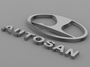 autosan logo Modello 3D